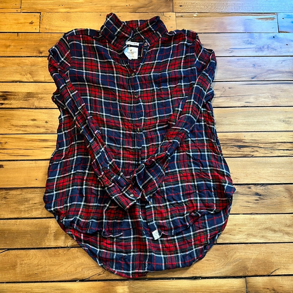 American eagle boyfriend cut flannel